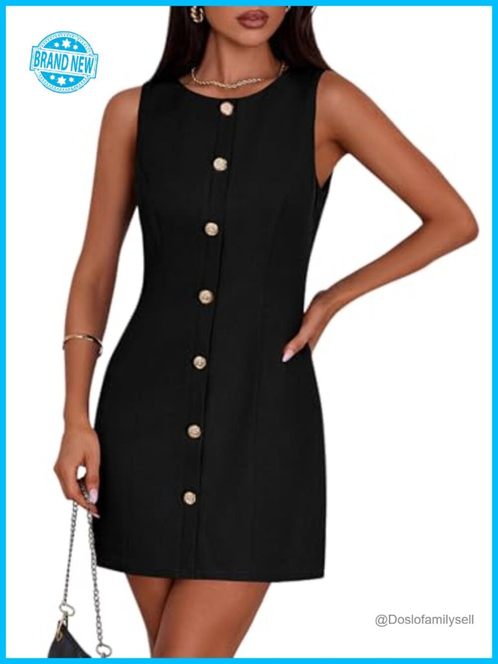 Business Casual Cocktail Work Dress Sleeveless Sheath Pull On Mini